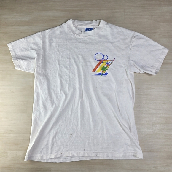 Vintage 90s OCEAN PACIFIC O.P. Sunwear Surf Hawaii Shirt Size Medium‎ Distressed - Picture 2 of 13